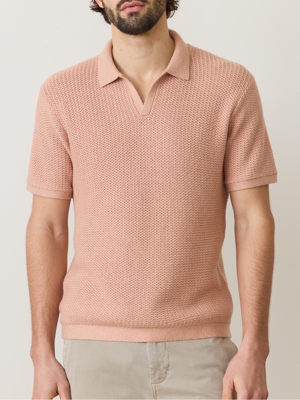 Marine Layer Conrad Sweater Polo in “Raw Earth” Color